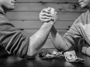 arm wrestling bar betting